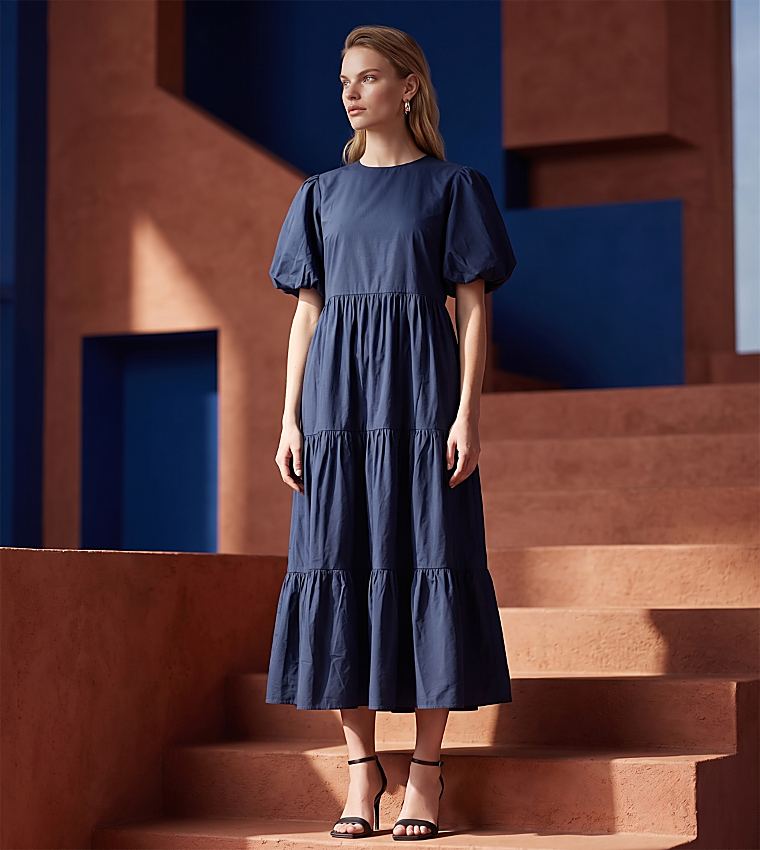 BCBG  Midi Dresses - NAVY BLUE Midi Dresses