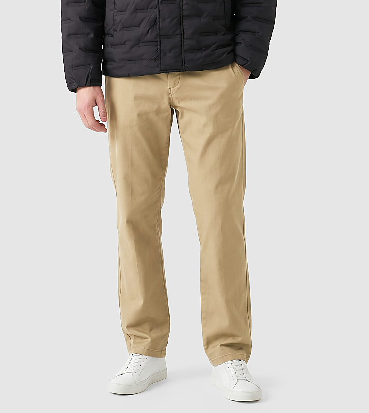 Solid Regular Fit Chinos