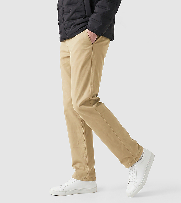 Solid Regular Fit Chinos