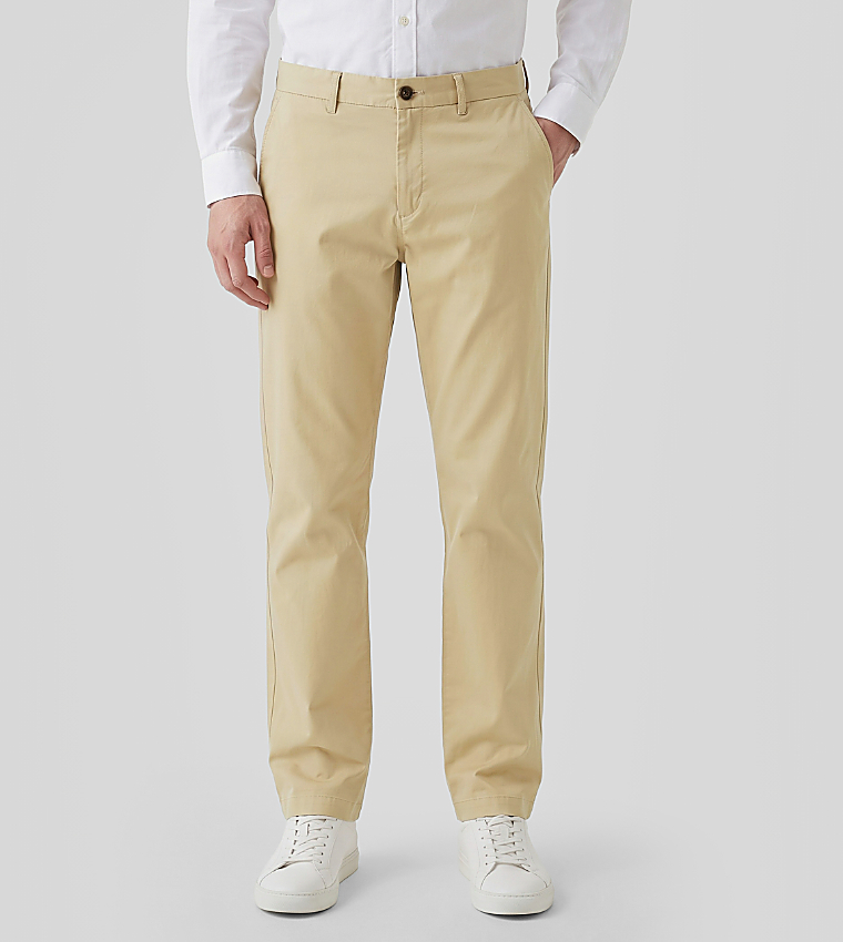 Solid Regular Fit Chinos