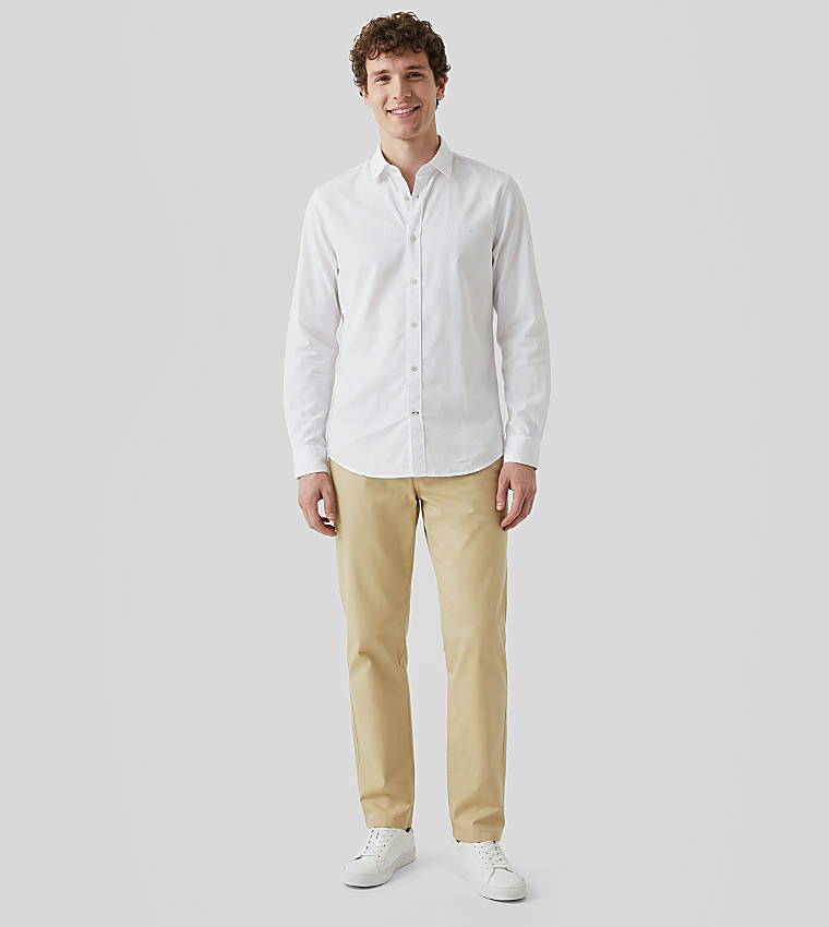 Solid Regular Fit Chinos