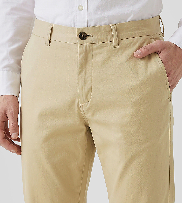 Solid Regular Fit Chinos