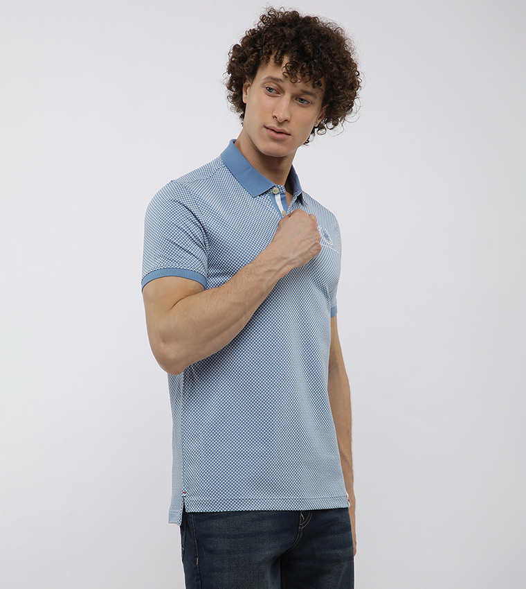 Checkered Short Sleeves Polo T-Shirt