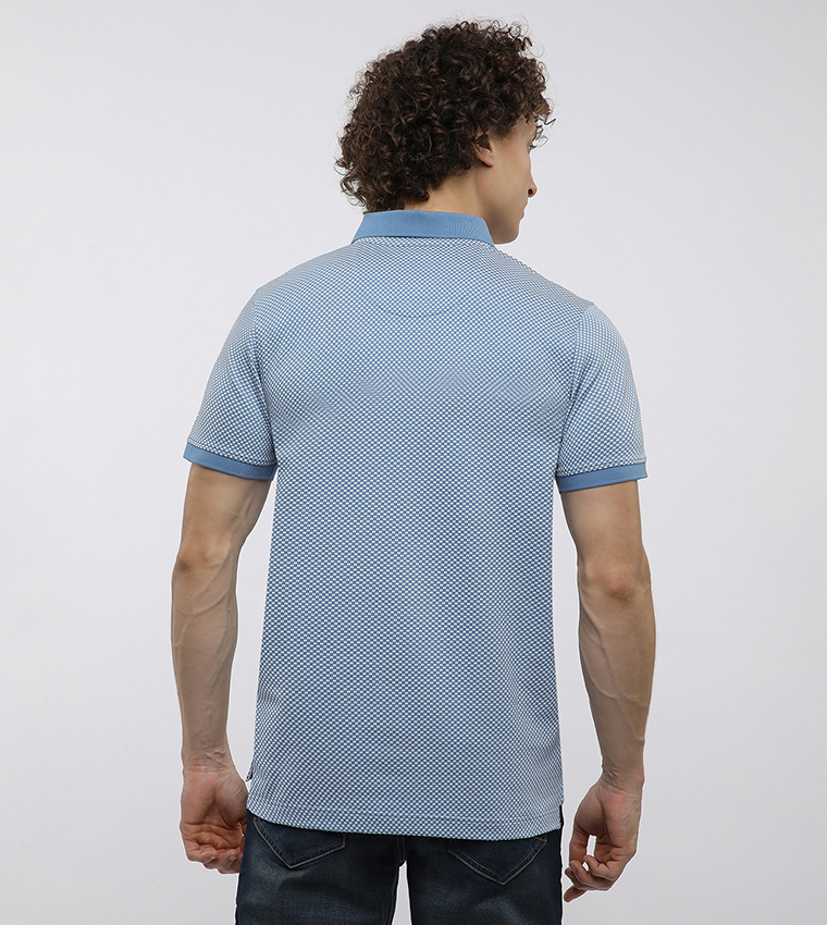 Checkered Short Sleeves Polo T-Shirt