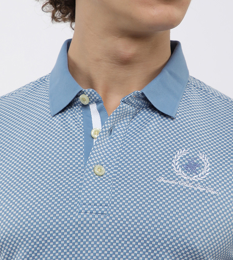 Checkered Short Sleeves Polo T-Shirt