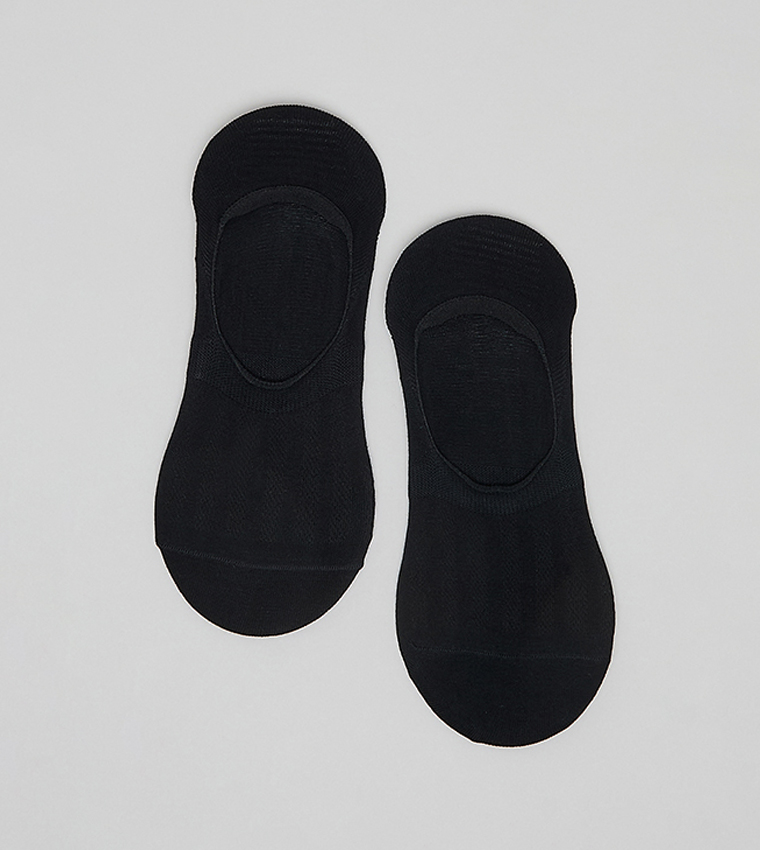 3 Pack Solid No-Show Socks