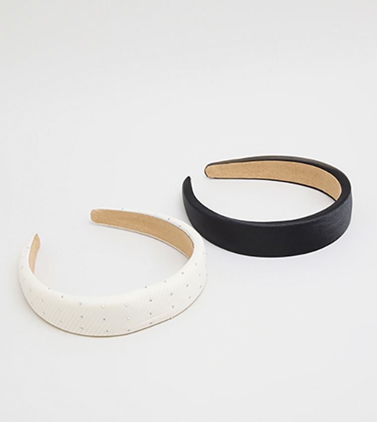 2 Pack Wide Headbands