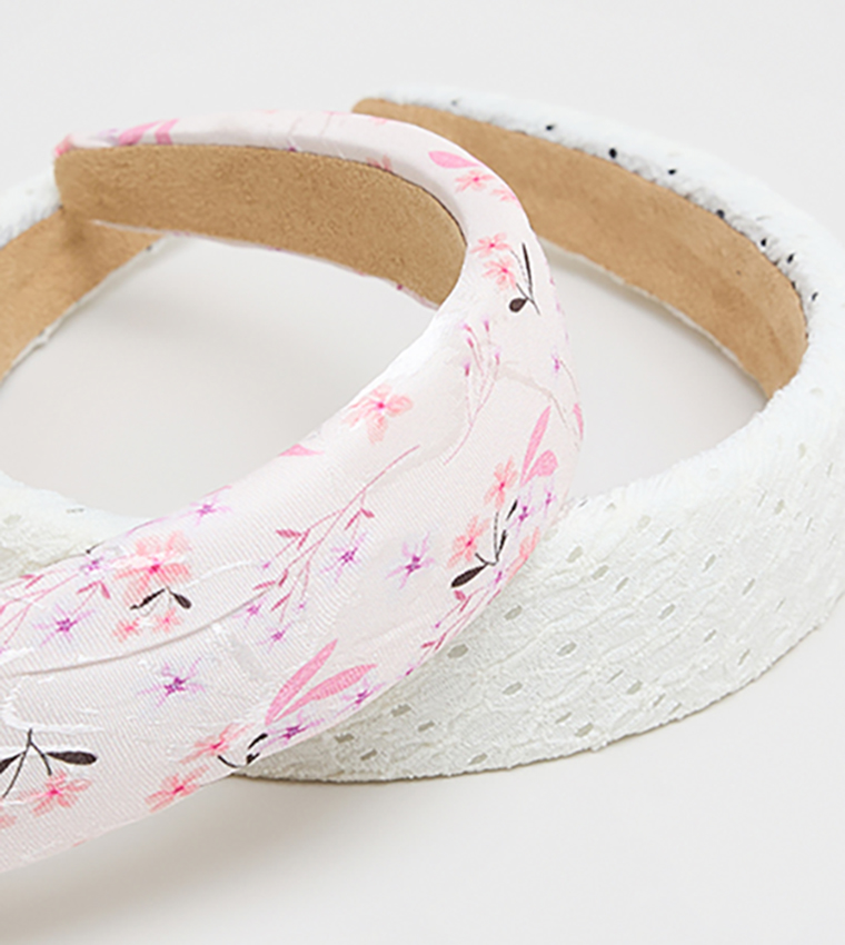 2 Pack Wide Headbands