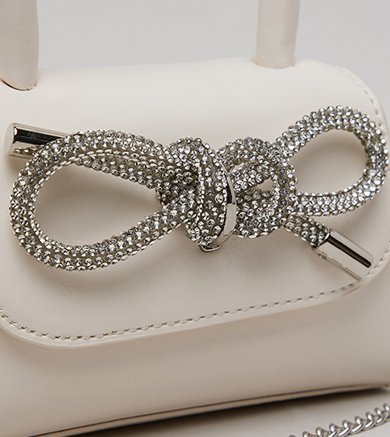 Embellished Top Handle Bag