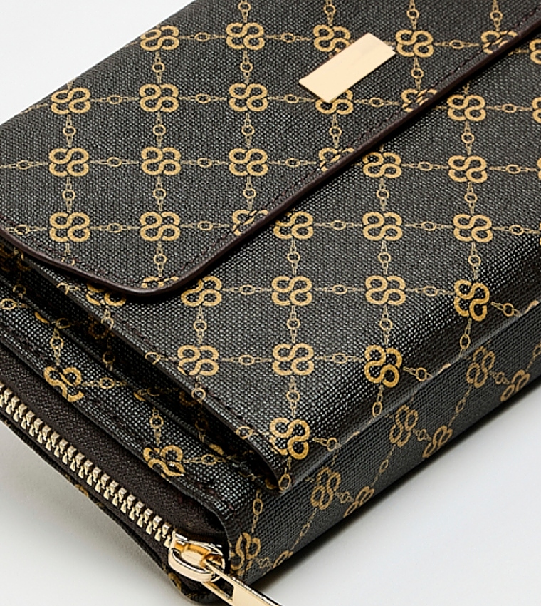 Patterned Wallet Sling Bag