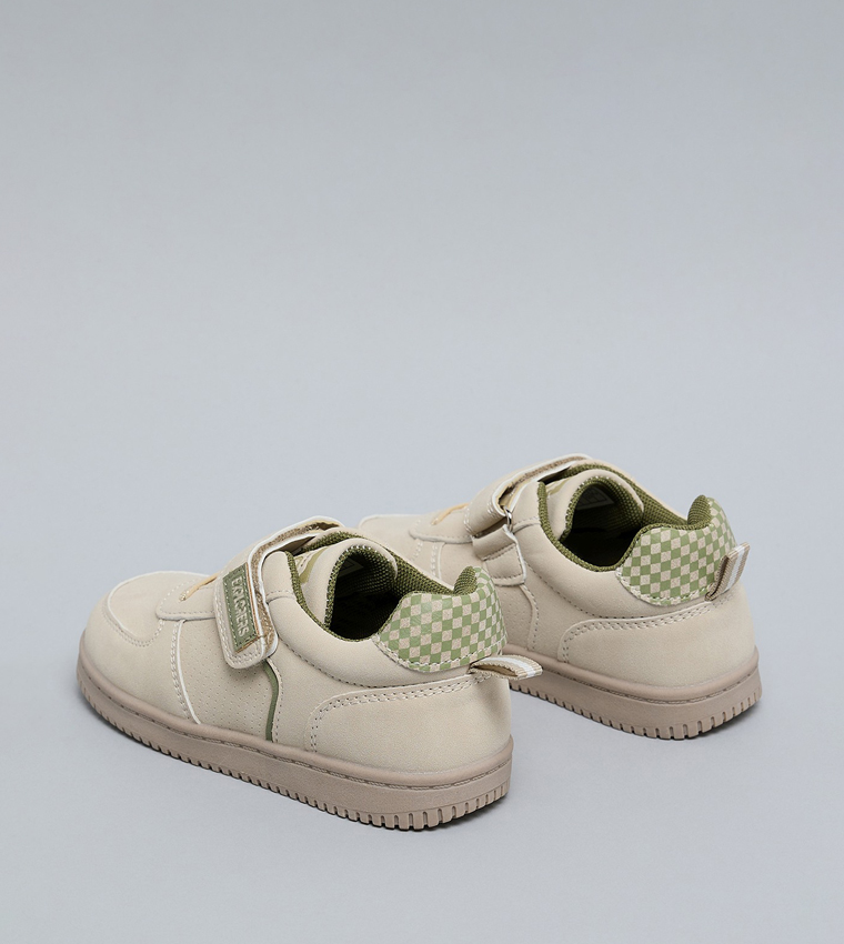 Solid Velcro Closure Sneakers