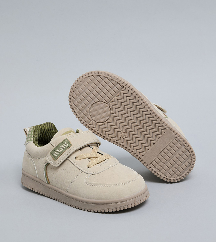 Solid Velcro Closure Sneakers