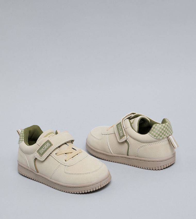 Solid Velcro Closure Sneakers