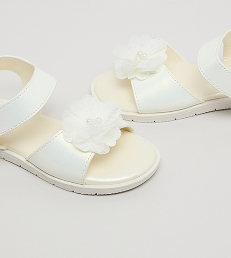 R&B  Flat Sandals - Ivory Flat Sandals