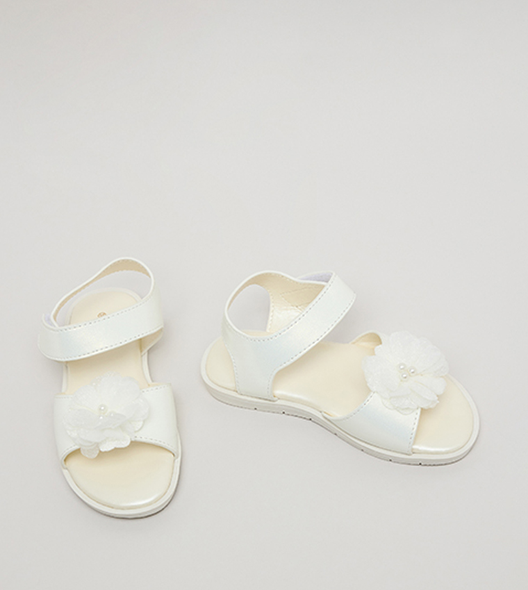R&B  Flat Sandals - Ivory Flat Sandals