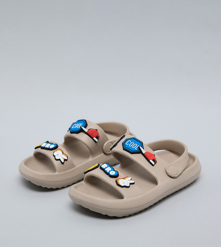 Charm Detail Slingback Sandals