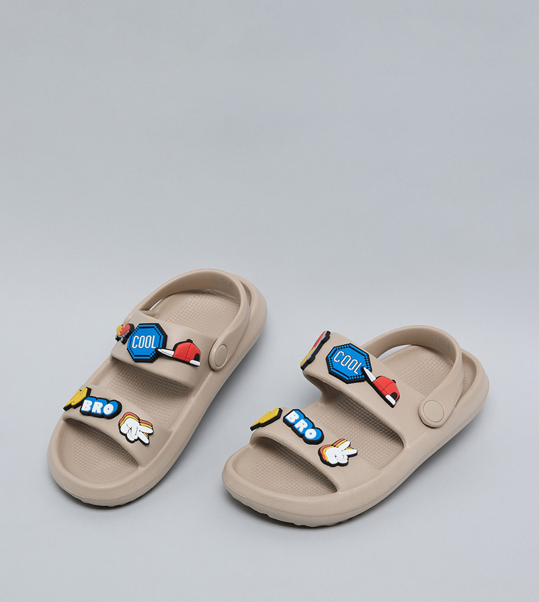 Charm Detail Slingback Sandals