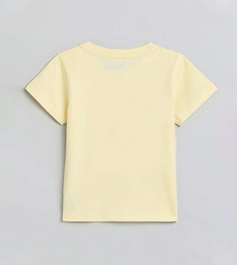 تيشيرت كم قصير بقبة مستديرة بطبعة جرافيك