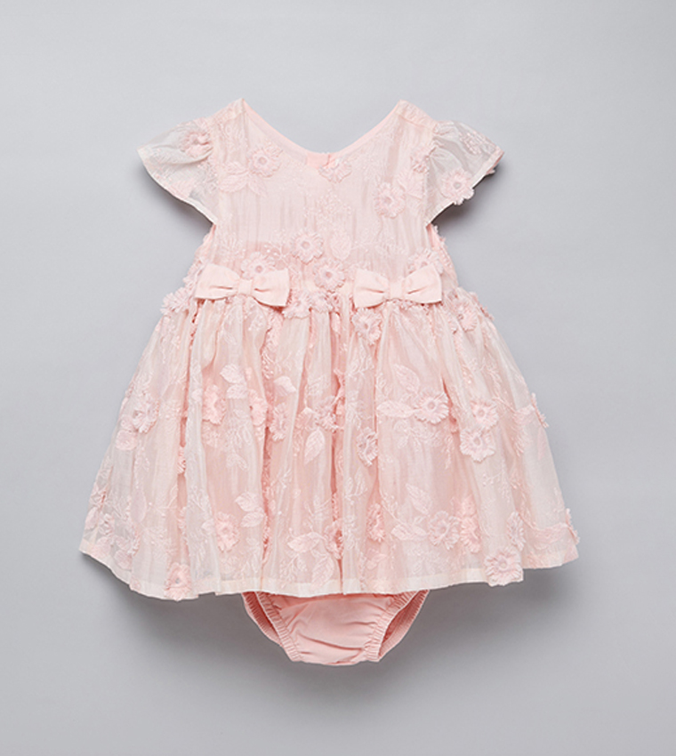 Embroidered Dress with Bloomers