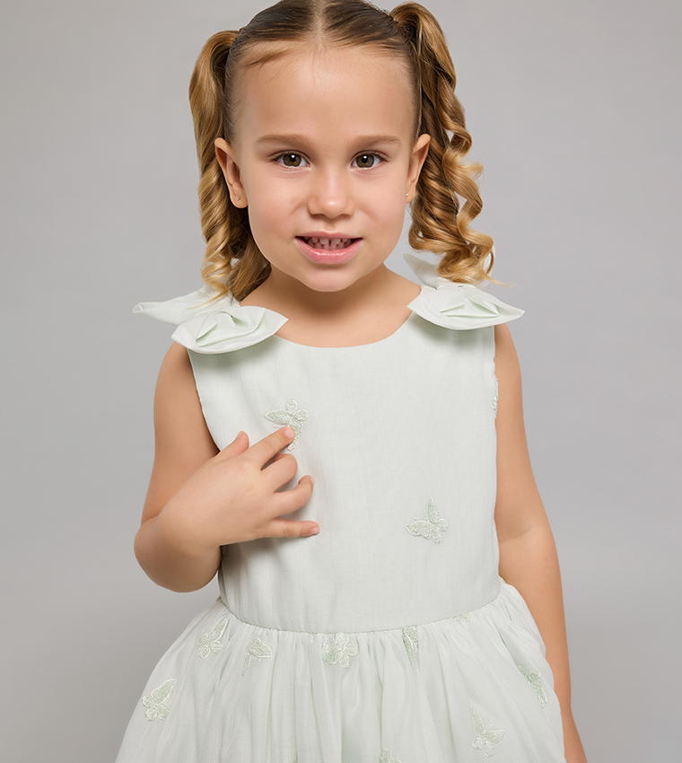 Embellisged Sleeveless Fit & Flare Dress