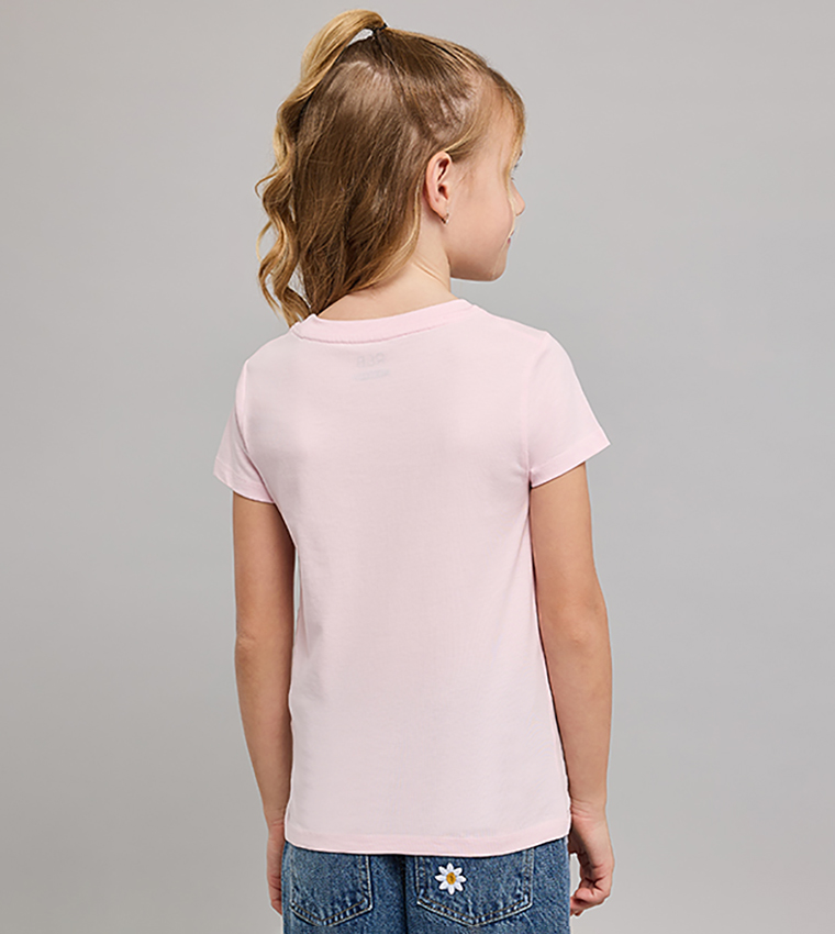 Printed T-Shirt with Crew Neck and Short Sleeves