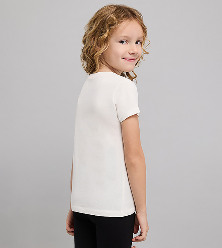 Printed T-Shirt with Crew Neck and Short Sleeves