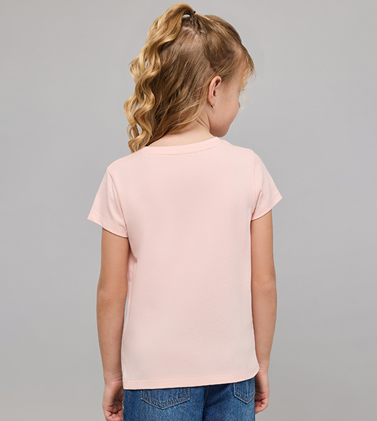 Printed T-Shirt with Crew Neck and Short Sleeves