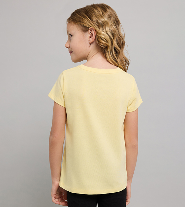 Printed T-Shirt with Crew Neck and Short Sleeves