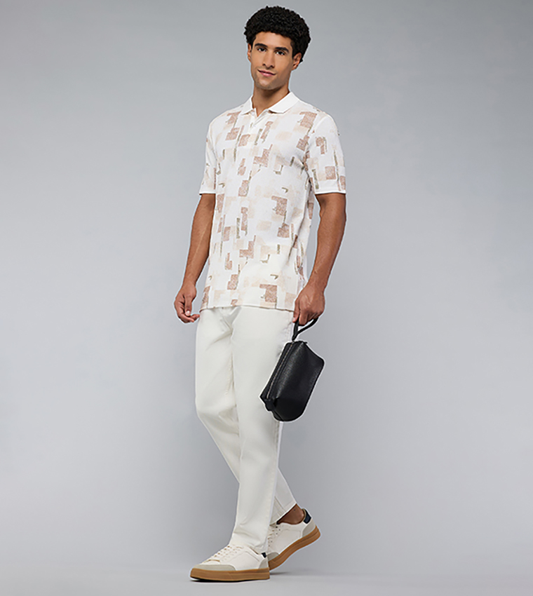 Solid Straight Fit Jeans with Button Closure