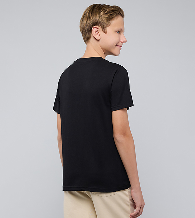 Printed T-Shirt with Crew Neck and Short Sleeves