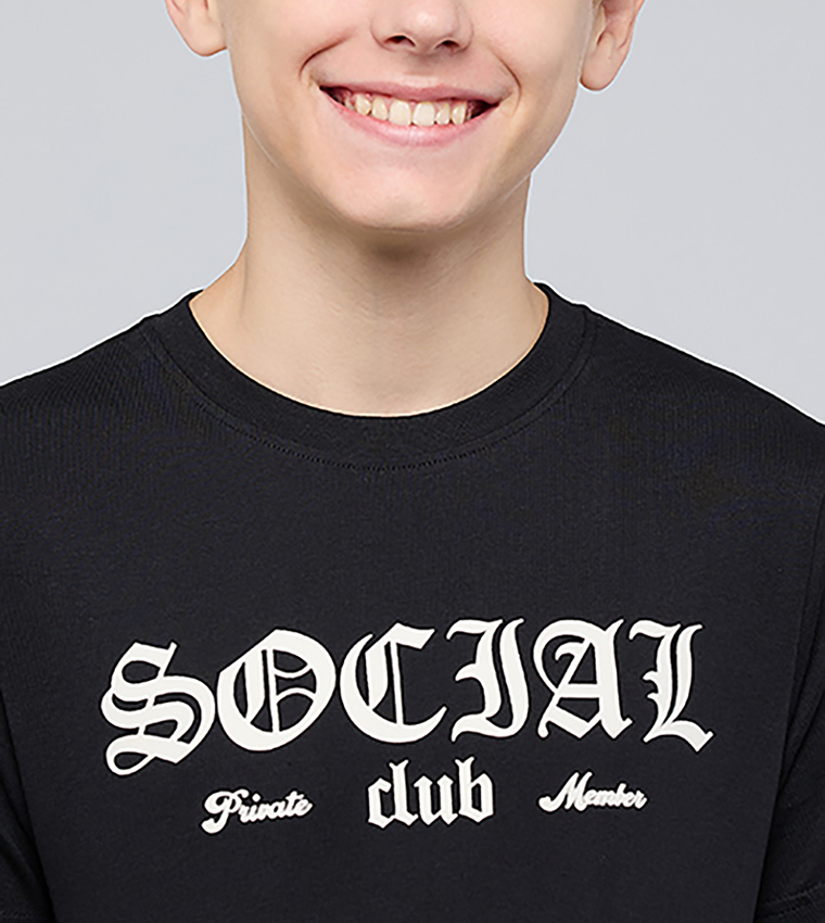 Printed T-Shirt with Crew Neck and Short Sleeves