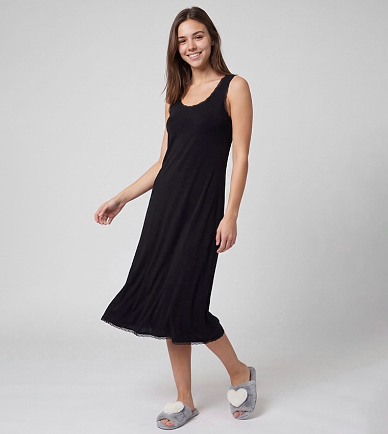 Solid Night Slip Dress