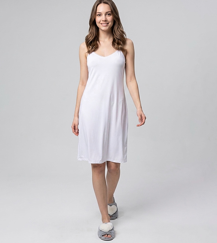 Solid Night Slip Dress