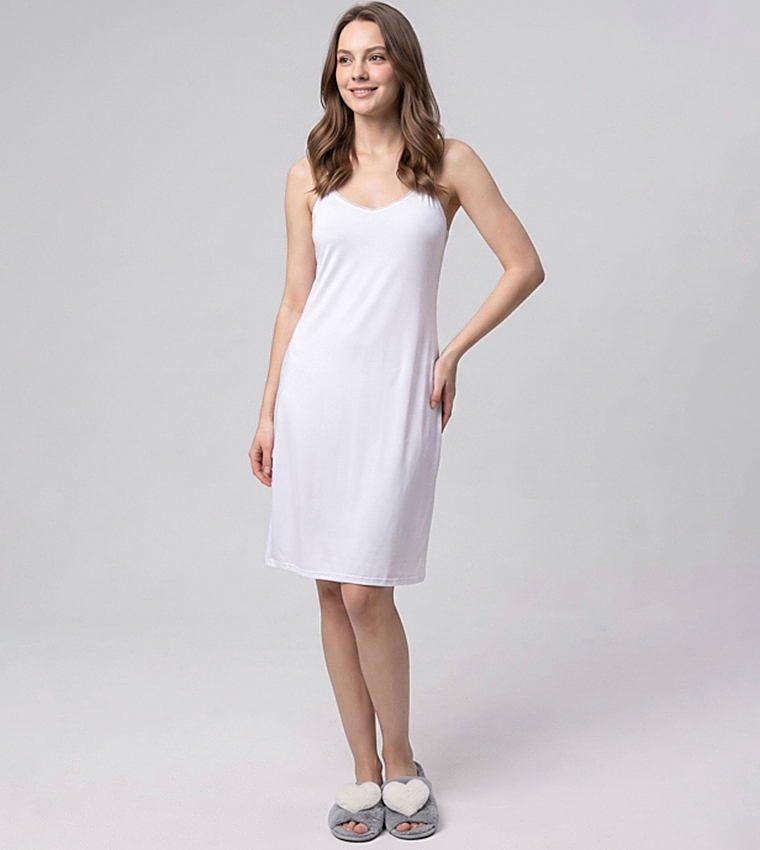 Solid Night Slip Dress