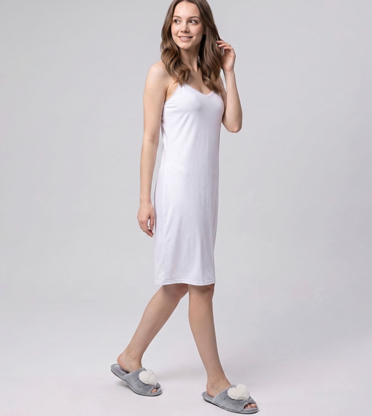 Solid Night Slip Dress