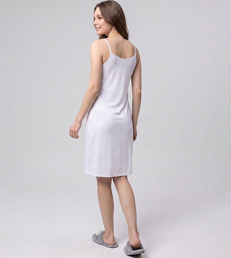 Solid Night Slip Dress