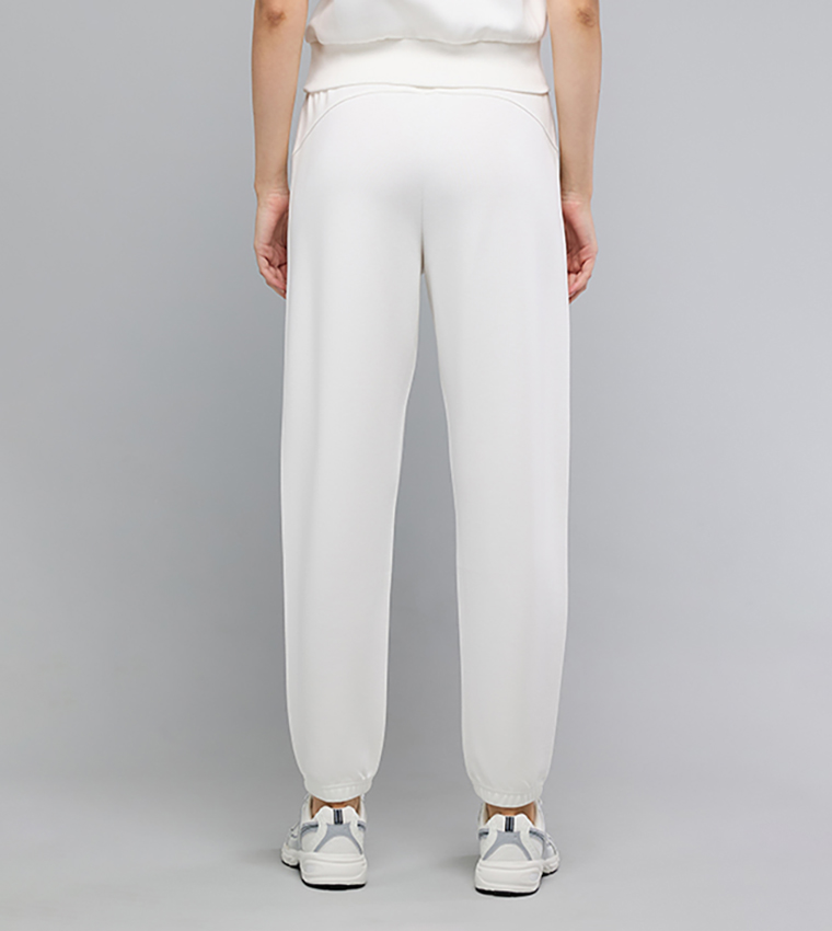 Solid Joggers with Drawstring Waist