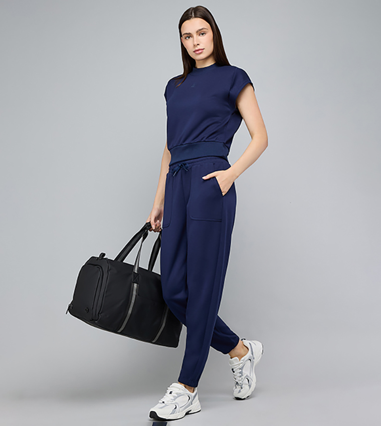 Solid Joggers with Drawstring Waist