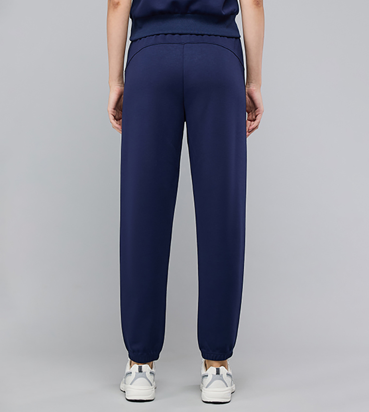 Solid Joggers with Drawstring Waist