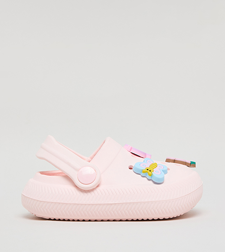 Charm Detail Slingback Clogs
