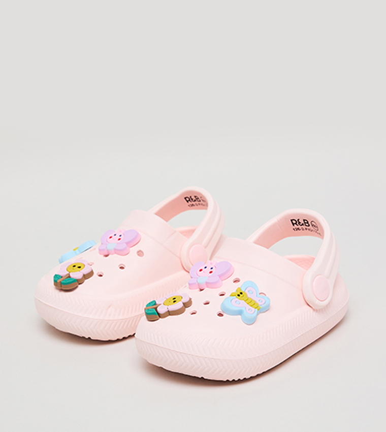 Charm Detail Slingback Clogs