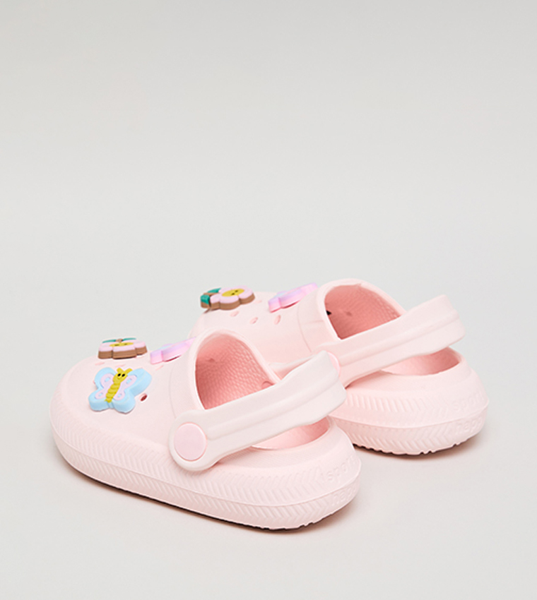 Charm Detail Slingback Clogs