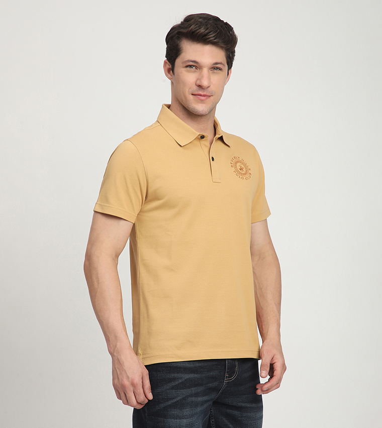 Logo Embroidered Short Sleeves Polo T-Shirt