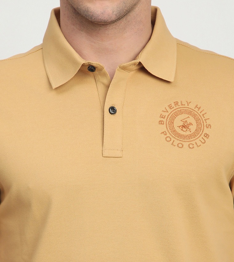 Logo Embroidered Short Sleeves Polo T-Shirt