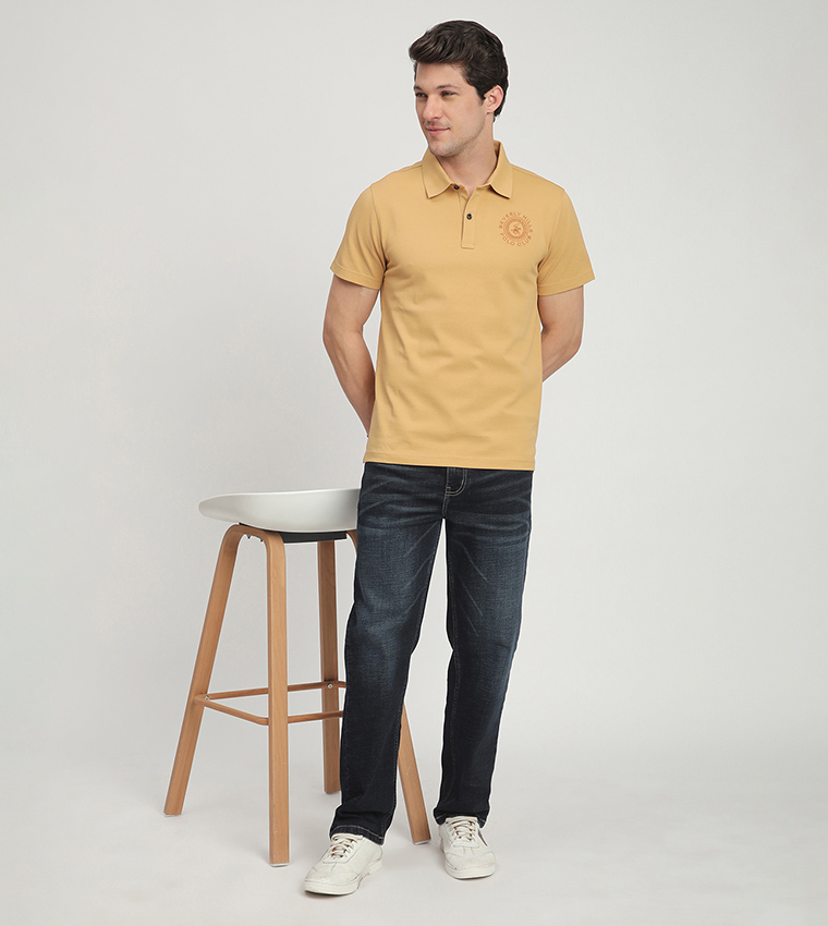 Logo Embroidered Short Sleeves Polo T-Shirt