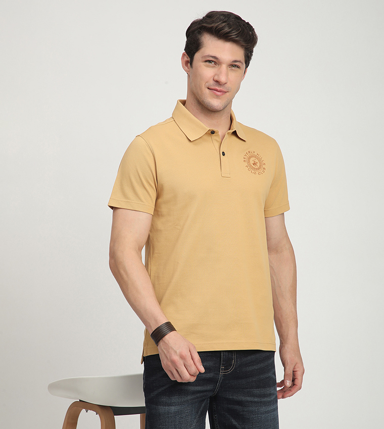 Logo Embroidered Short Sleeves Polo T-Shirt