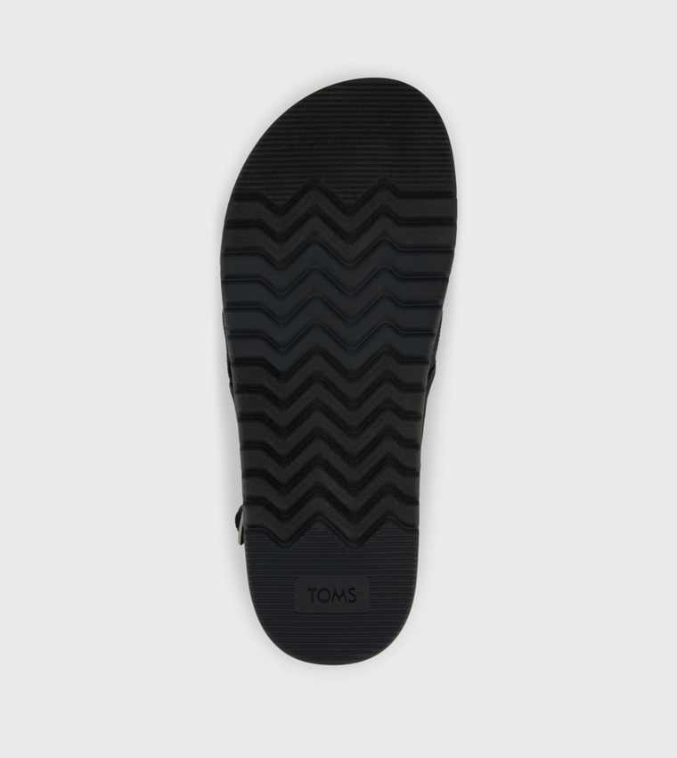 تومز  الصنادل المسطحة - أسود Flat Sandals