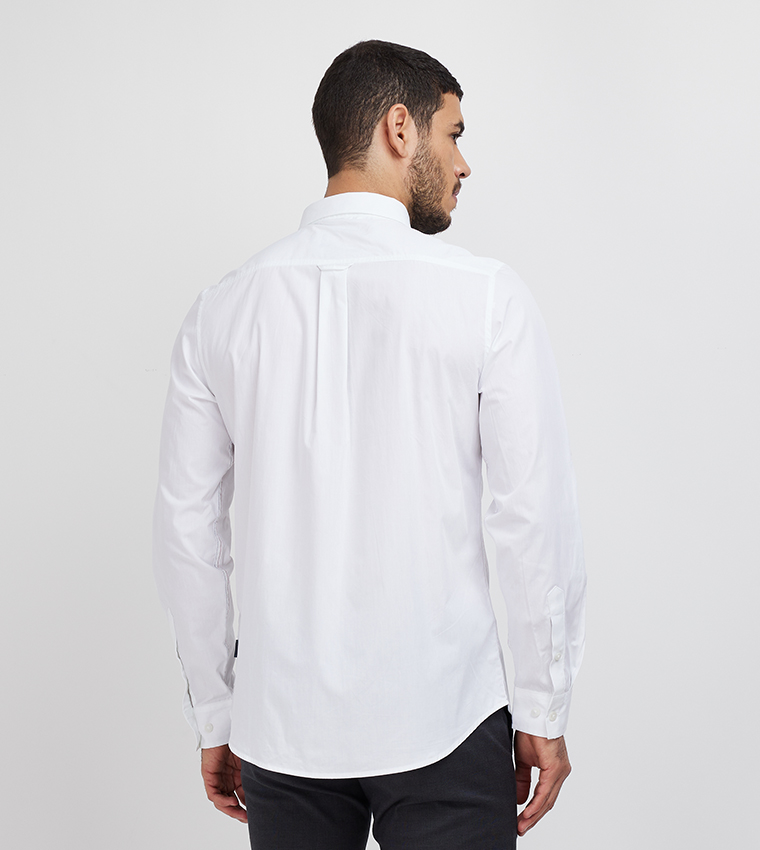 Logo Embroidered Long Sleeves Shirt