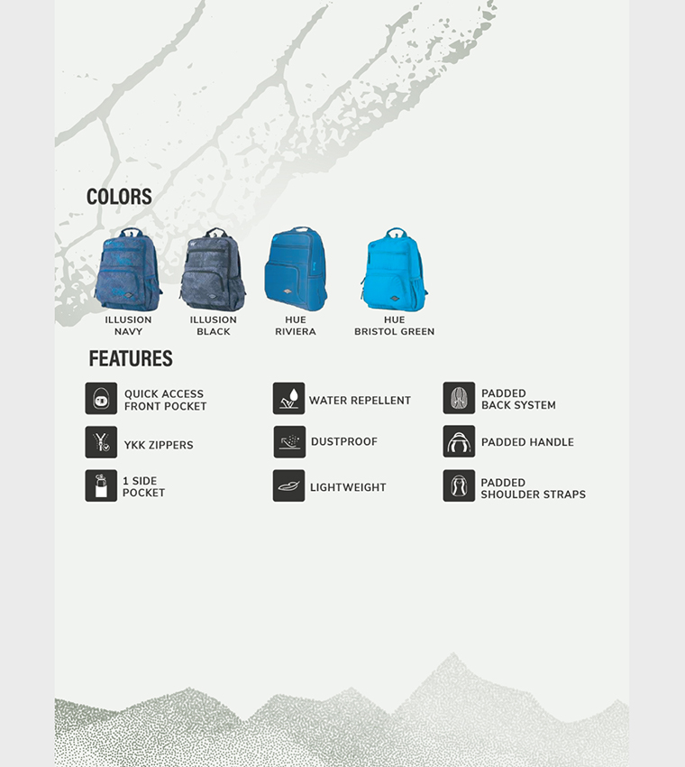 ANDES 15 HUE Logo Detail Backpack