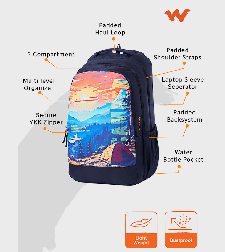 Wildcraft  Backpacks - Black 